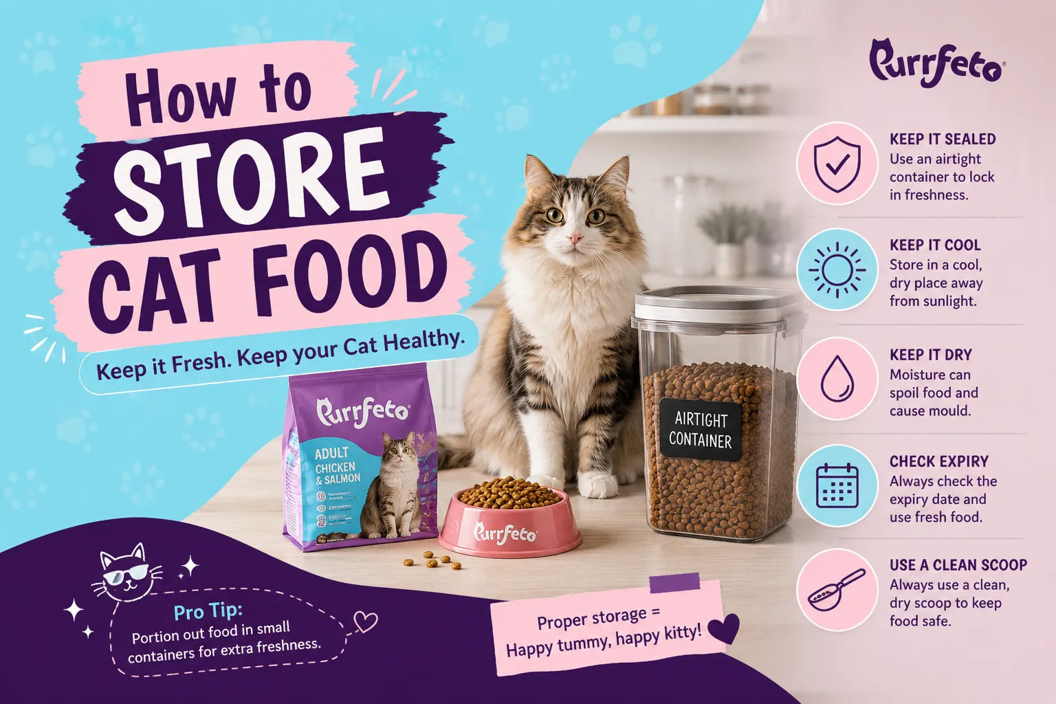 how to store cat food
