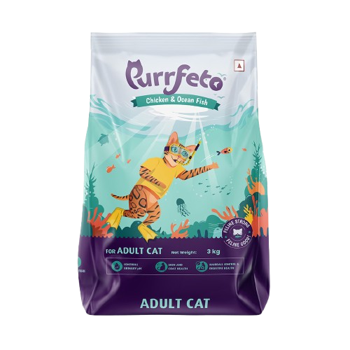 Purrfeto Adult Dry Cat Food with Chicken & Ocean Fish - 3kg