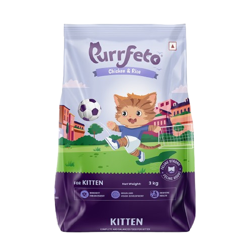 Purrfeto Dry Cat Food for Kitten with Chicken & Rice - 3kg