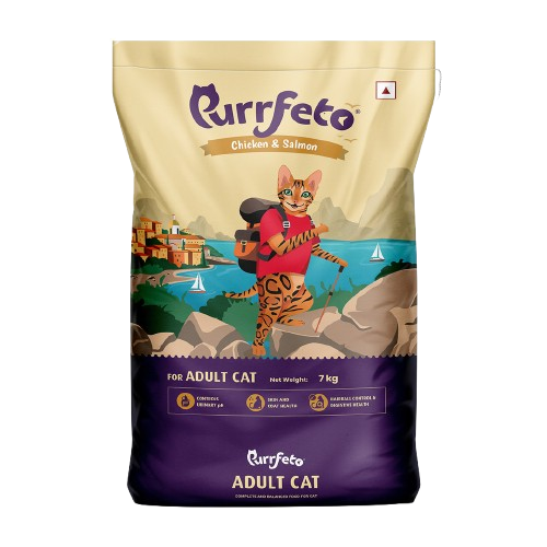 Purrfeto Adult Dry Cat Food with Chicken & Salmon - 7kg