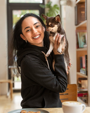Customer with their cat