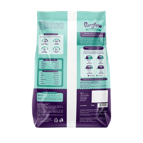 Purrfeto Adult Dry Cat Food with Chicken & Ocean Fish - 3kg