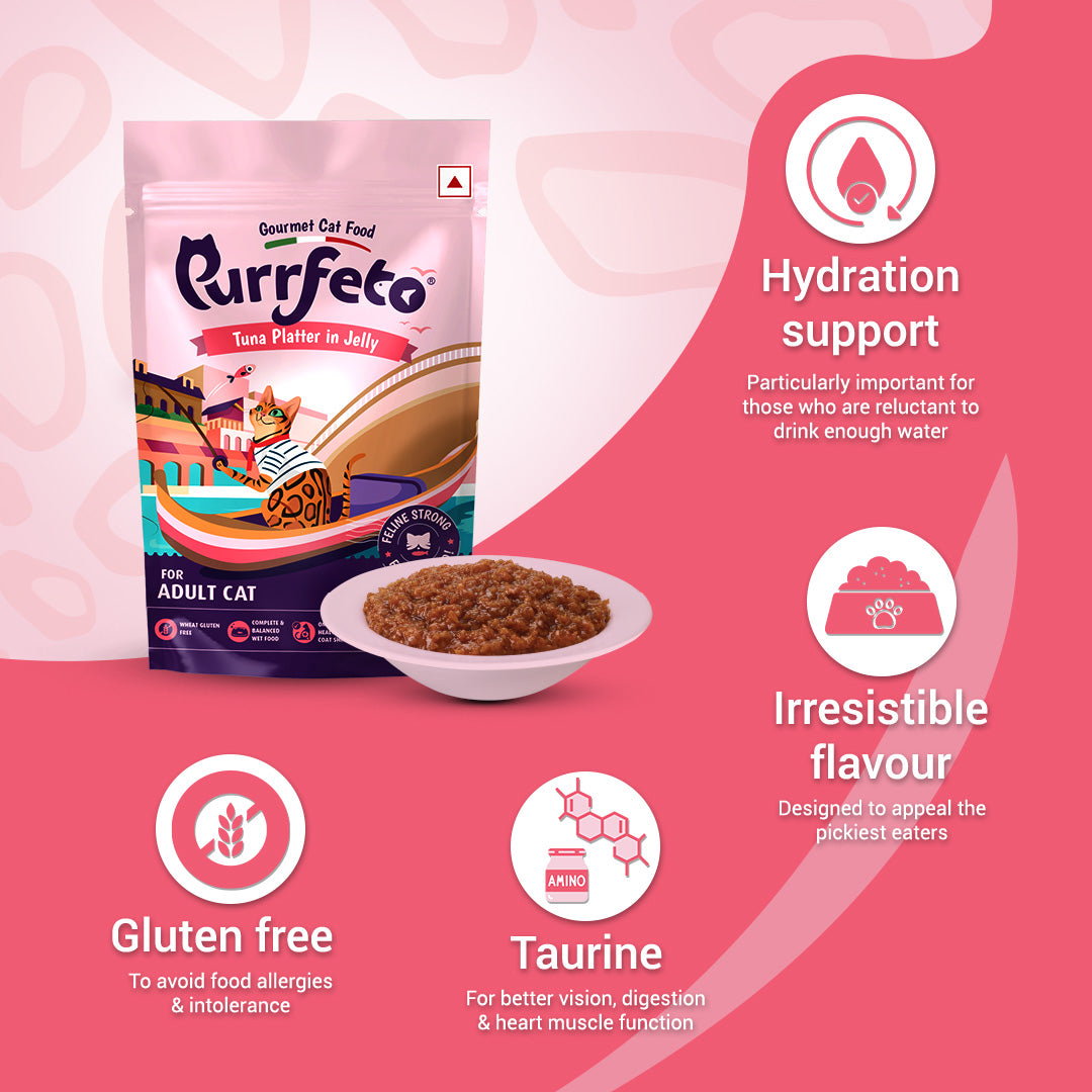 Tuna Platter In Jelly | Adult Wet Cat Food | 80g