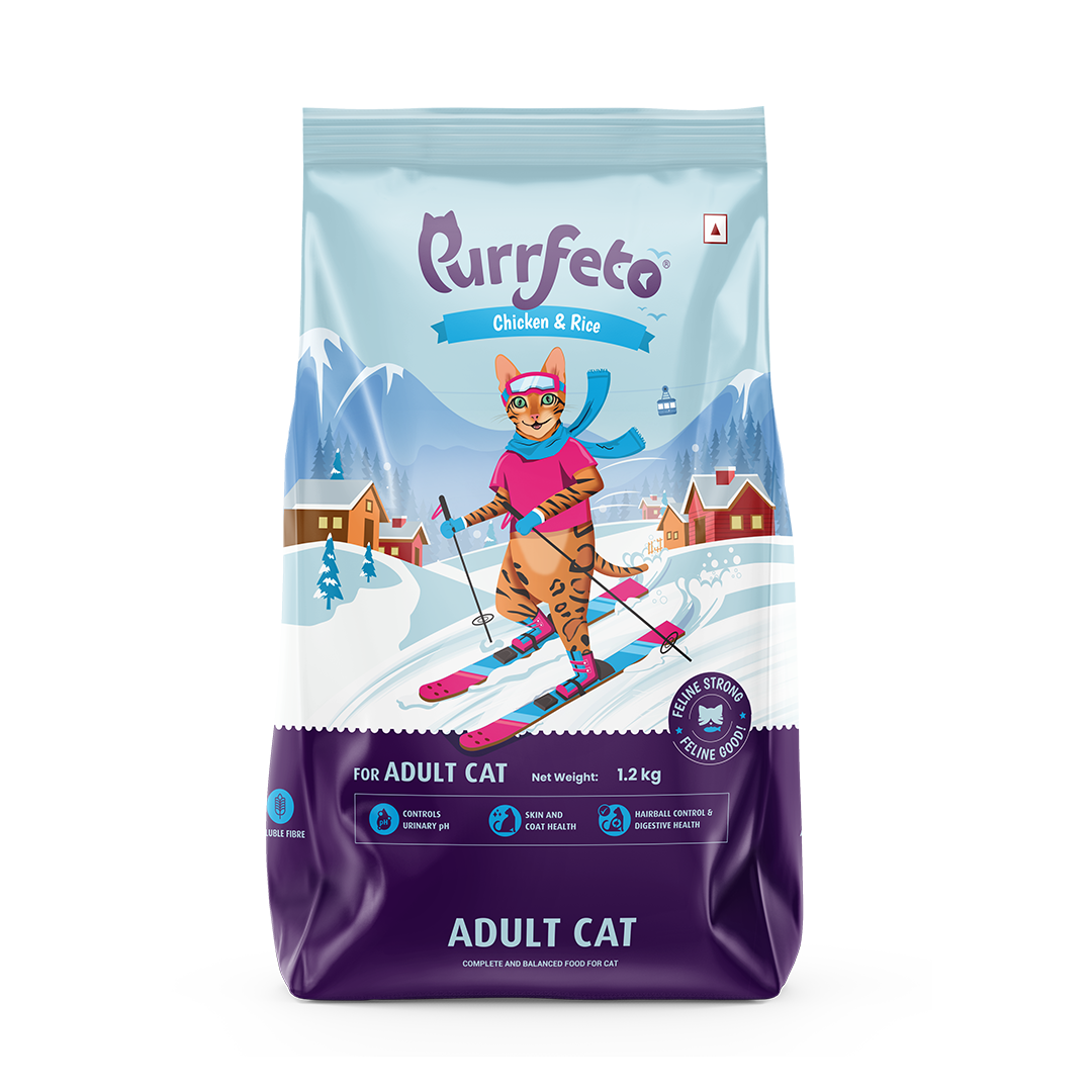 Purrfeto Adult Dry Cat Food with Chicken & Rice - 1.2kg