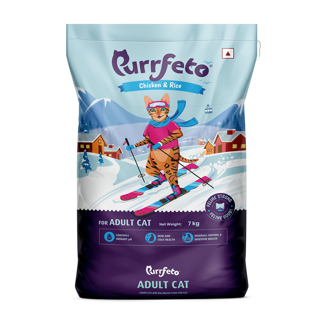 Purrfeto Adult Dry Cat Food with Chicken & Rice - 7kg