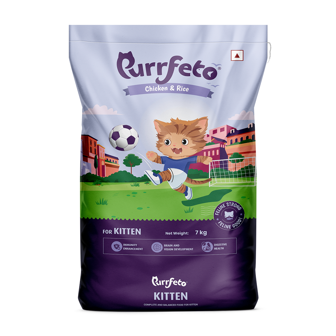 Purrfeto Dry Cat Food for Kitten with Chicken & Rice - 7kg