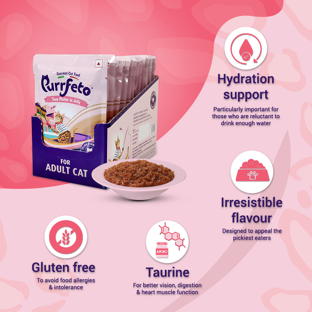 Tuna Platter In Jelly | Adult Wet Cat Food | 80g
