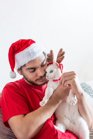 Customer with their cat